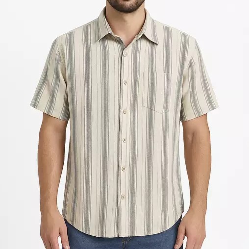 پیراهن کژوال ساتین مردانه M30BC